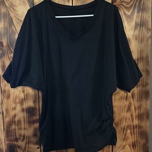 Chic Black V-Neck Top